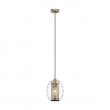 Industrial Style ASHER Mini Pendant In Steel And Glass