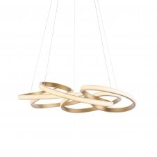INFINITY LED Ceiling Pendant in Satin Gold with White Accents