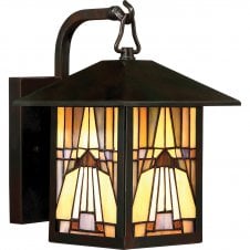INGLENOOK small art glass outdoor wall lantern