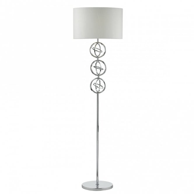 INNSBRUCK modern polished chrome floor lamp with shade