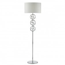 INNSBRUCK modern polished chrome floor lamp with shade