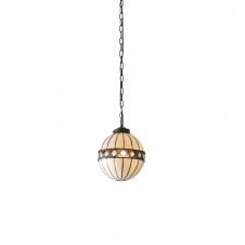Interiors 1900 FARGO Tiffany globe ceiling pendant (small)