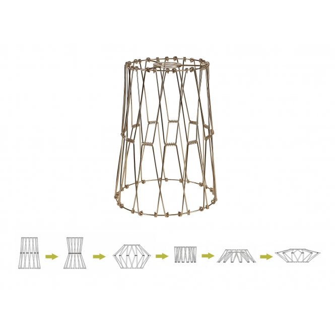 INVENT 30cm Non-Electric French Gold Adjustable & Flexible Shade