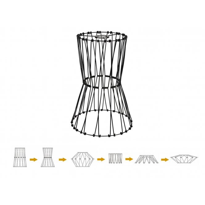 INVENT 30cm Non-Electric Matt Black Adjustable & Flexible Shade