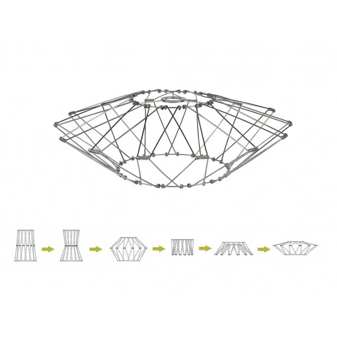 INVENT 30cm Non-Electric Polished Chrome Adjustable & Flexible Shade