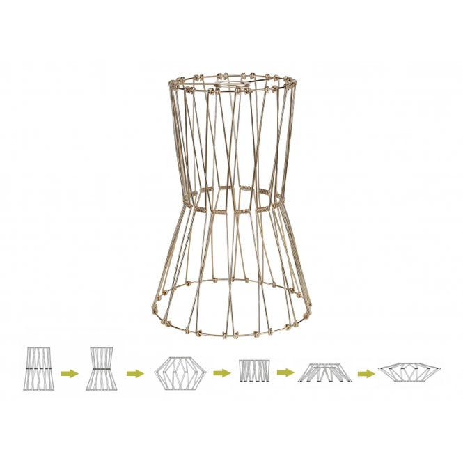 INVENT 40cm Non-Electric French Gold Adjustable & Flexible Shade