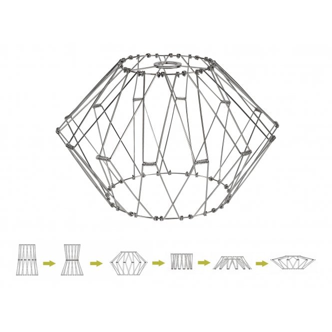 INVENT 40cm Non-Electric Polished Chrome Adjustable & Flexible Shade