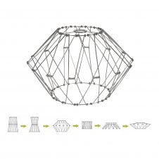 INVENT 40cm Non-Electric Polished Chrome Adjustable & Flexible Shade