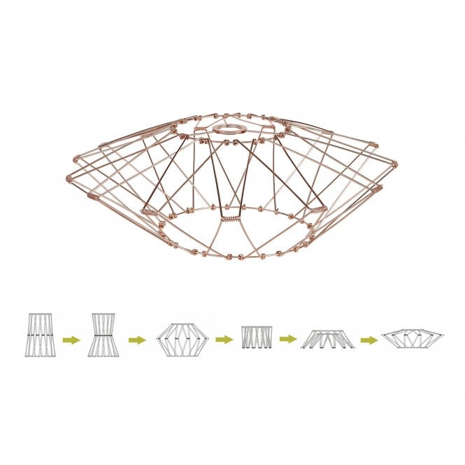 INVENT 40cm Non-Electric Rose Gold Adjustable & Flexible Shade