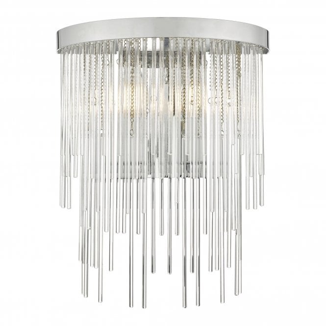 ISLA 2 Light Wall Light Polished Chrome And Clear Glass