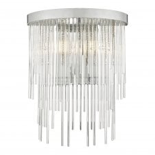 ISLA 2 Light Wall Light Polished Chrome And Clear Glass