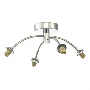 IZZY 4 Light Semi Flush Ceiling Chrome
