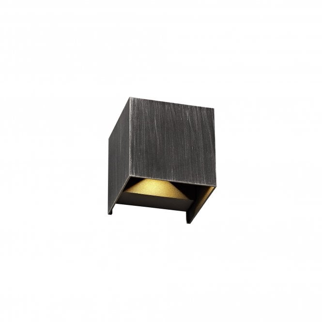 JACK 2 Light Outdoor Wall Black/Silver with 3 year warranty