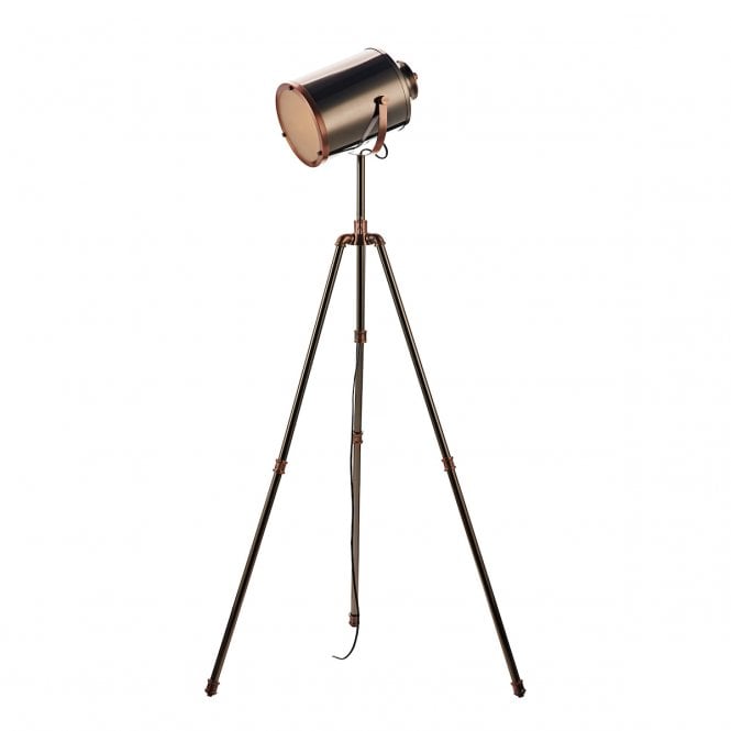 JAKE Task Floor Lamp - Antique Silver and Copper