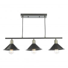 JALEN 3 Light Bar Pendant Graphite Antique Brass