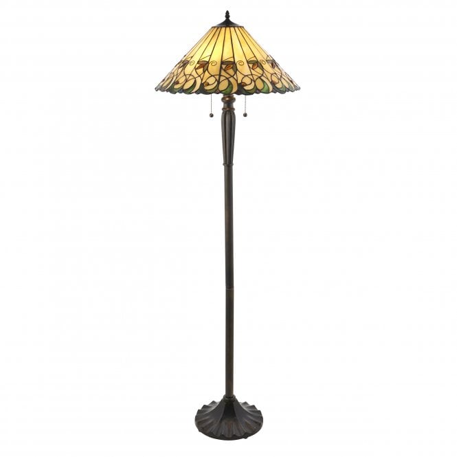 JAMELIA Tiffany glass standard lamp in Art Nouveau style