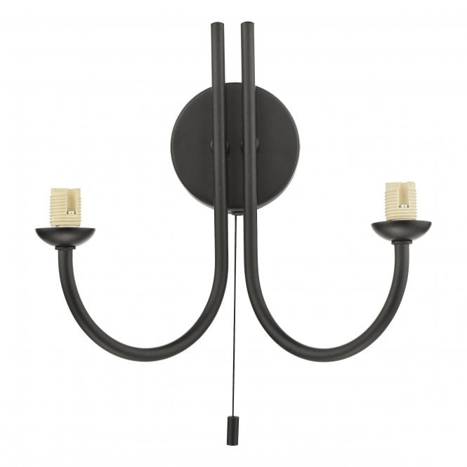 Jared 2 Light Wall Light in Matt Black (Bracket Only)