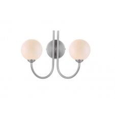 JARED 2 Light Wall Light finished in Satin Nickel & Opal Glass
