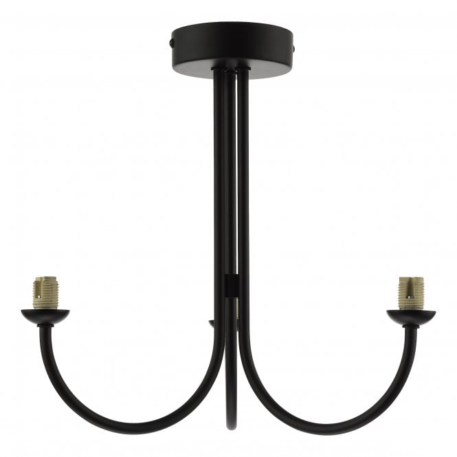 Jared 3 Light Semi-Flush in Matt Black (Fitting Only)