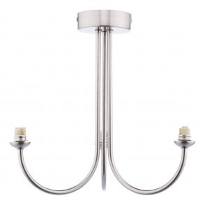 Jared 3 Light Semi-Flush in Satin Nickel (Fitting Only)