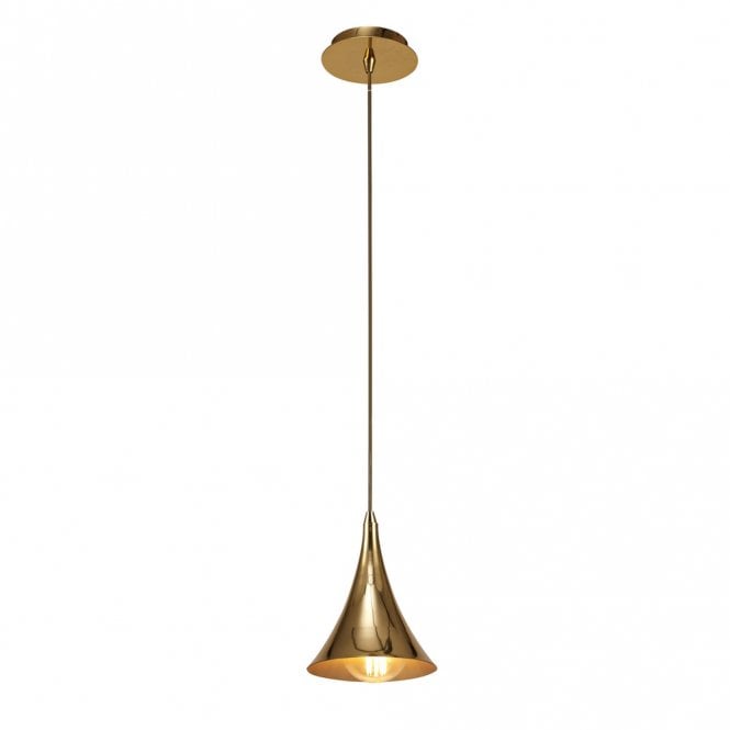 JAZZ Pendant, 1 x E27 (Max 20W), Polished Gold