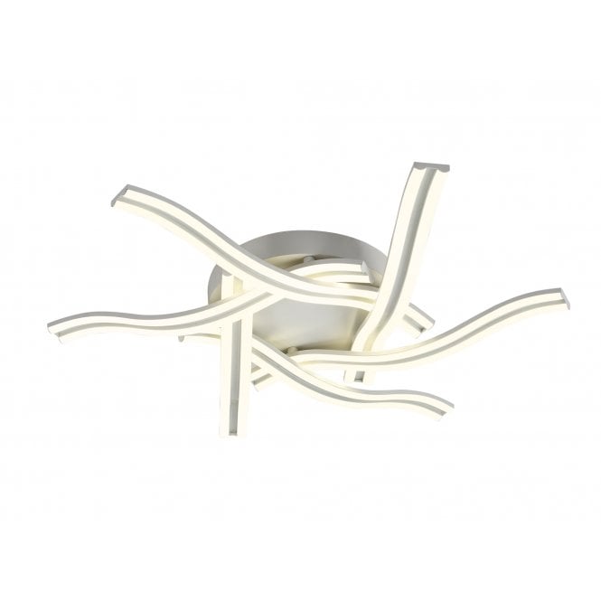 JENSON Flush LED Ceiling Light in Crisp White with 3 year warranty