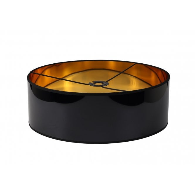 JET Gloss Black and Gold Drum Easy Fit Shade