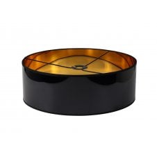 JET Gloss Black and Gold Drum Easy Fit Shade