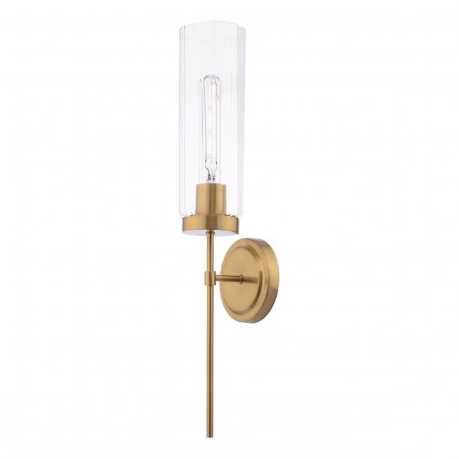 JODELLE Wall Light | Polished Bronze & Glass | Pull Cord