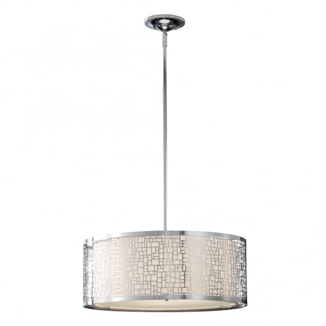 JOPLIN contemporary geometric ceiling pendant in polished chrome