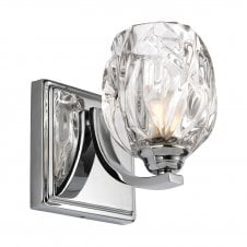 single chrome bathroom wall light