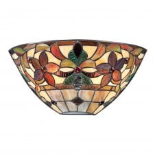 Tiffany glass wall washer with floral design
