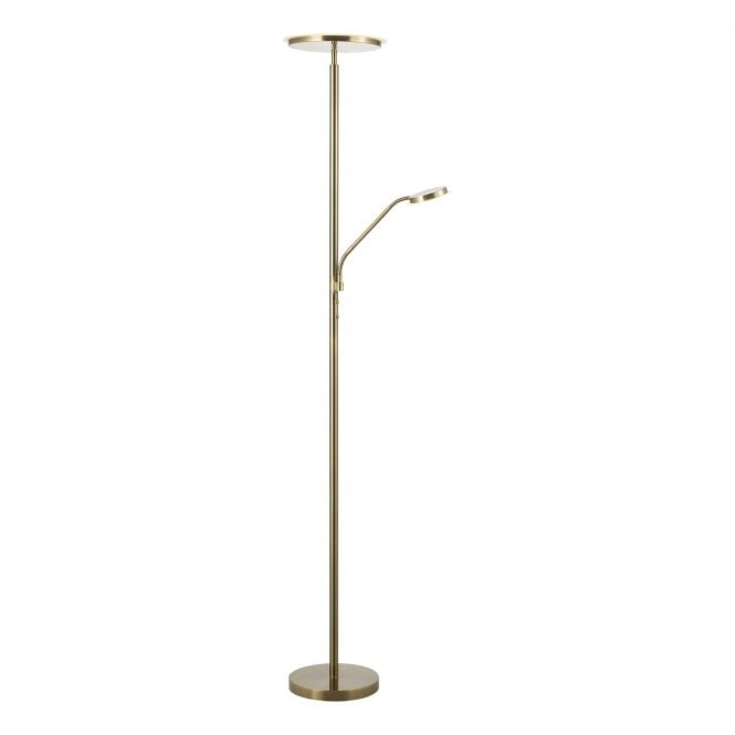 Kamika Mother and Child LED Floor Lamp - Antique Brass 