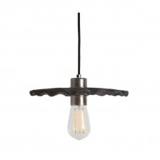 KAPOK Ceramic Pendant Light 27Cm Black Clay Antique Silver