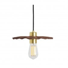 KAPOK Ceramic Pendant Light 27Cm Red Iron Polished Brass