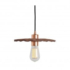 KAPOK Ceramic Pendant Light 27Cm Red Iron Polished Copper