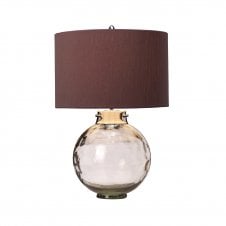 Smoked Glass Table Lamp 