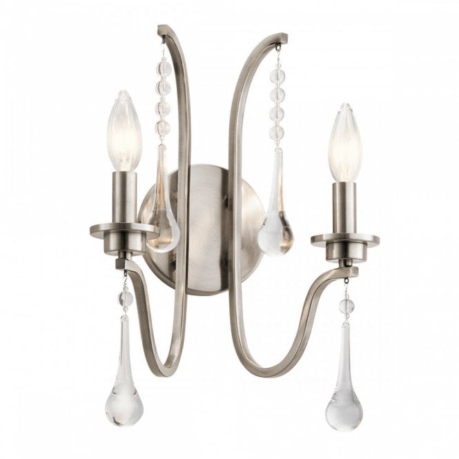 KARLEE 2 Light Wall Light Classic Pewter
