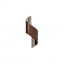 KAYLA modern satin brown and polished chrome LED wall light with 3 year warranty