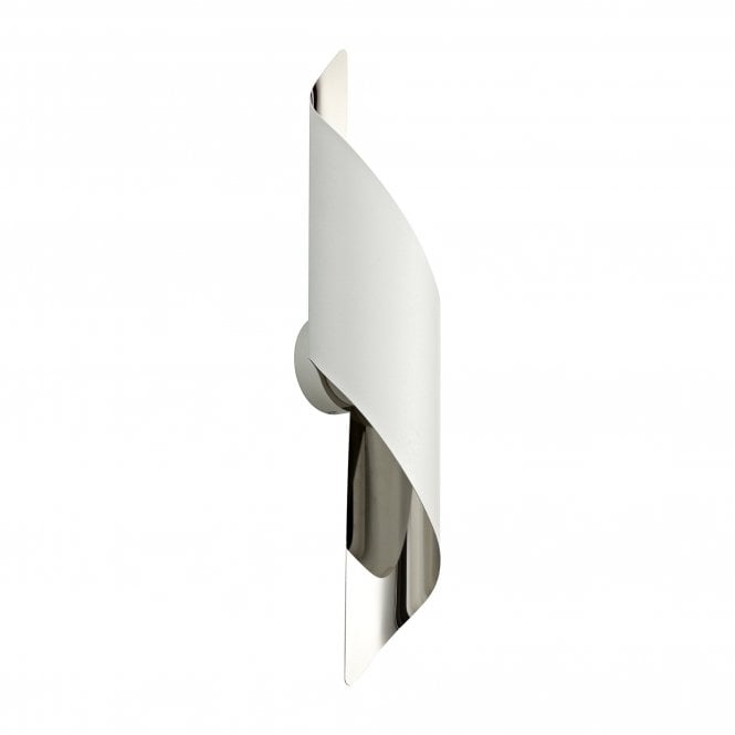 KAYLA modern white and polished chrome LED wall light (large) with 3 year warranty