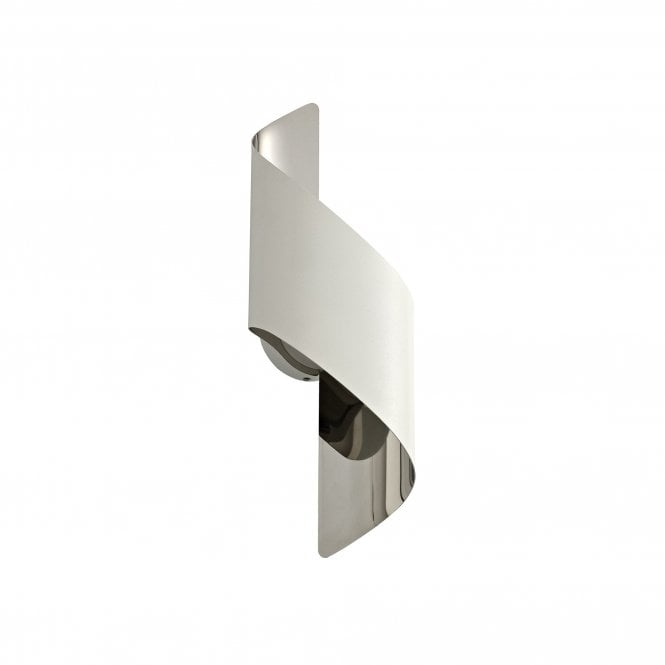 KAYLA modern white and polished chrome LED wall light with 3 year warranty