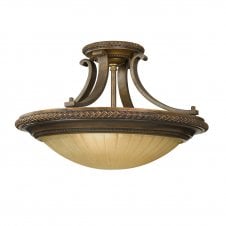 KELHAM HALL semi flush uplighter ceiling light for low ceilings