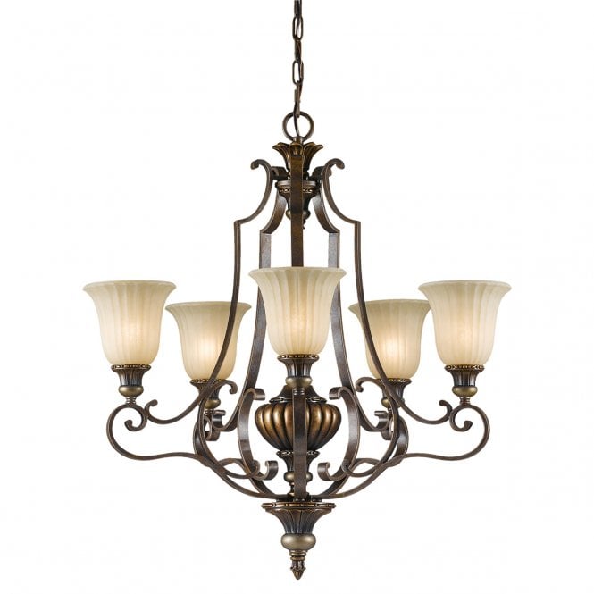 KELHAM HALL traditional bronze gold chandelier