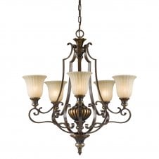 KELHAM HALL traditional bronze gold chandelier