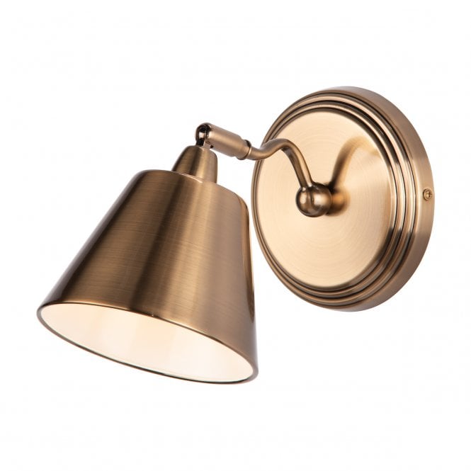 KEMPTON antique brass wall light