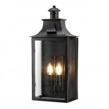 Wrought Iron Outdoor Wall Lantern
