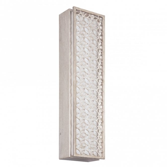 KENNEY decorative LED wall light with motif design in sunrise silver finish