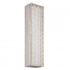 KENNEY decorative LED wall light with motif design in sunrise silver finish