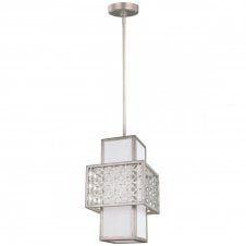 KENNEY single mini ceiling pendant in a sunrise silver finish