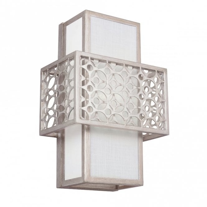 KENNEY wall light with motif strap in sunrise silver finish